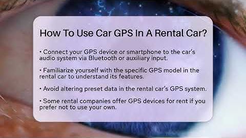 How To Use Car GPS In A Rental Car? - Talking Tech Trends