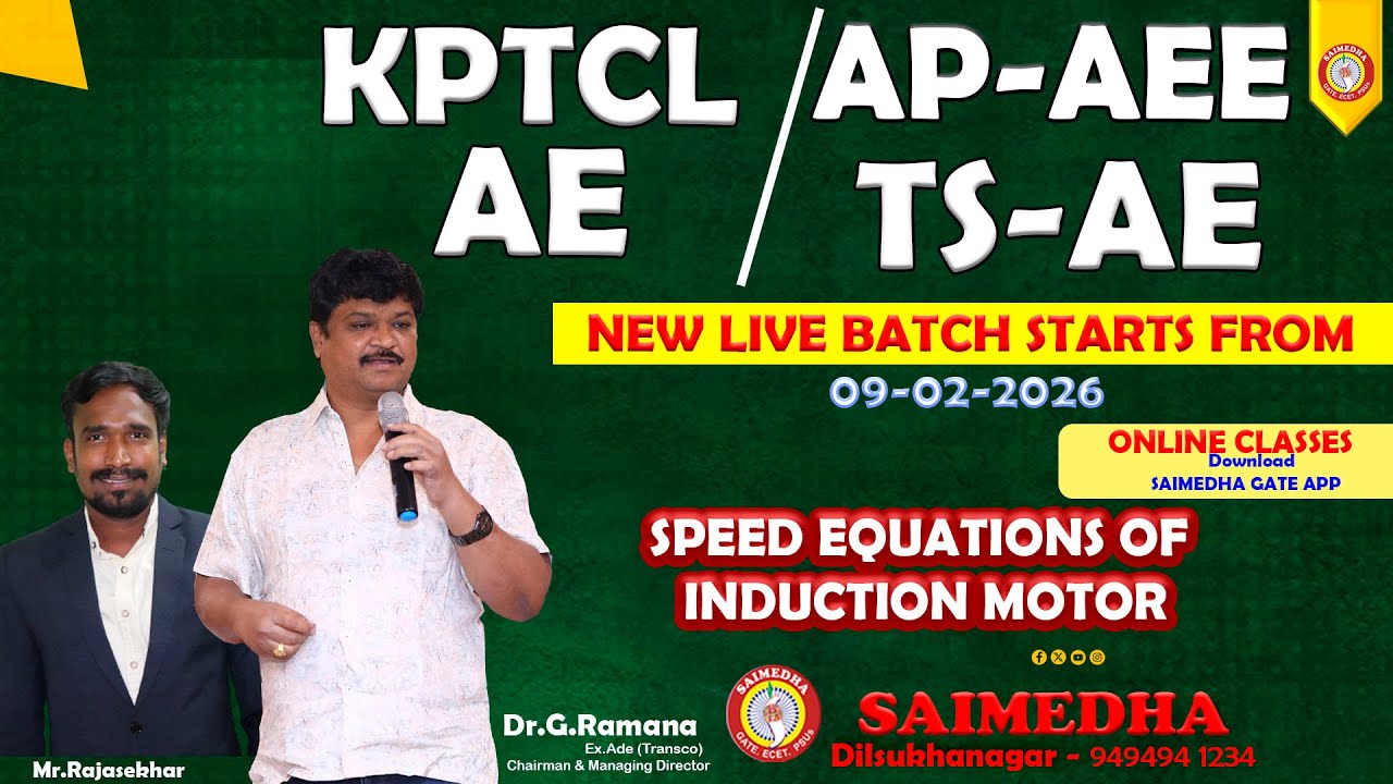 KPTCL APSEB AE & TG AE Recruitment | SPEED EQUATIONS OF INDUCTION MOTOR
