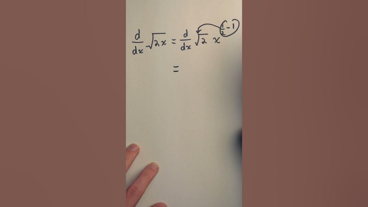 derivative-of-sqrt-2x-with-the-power-rule-youtube