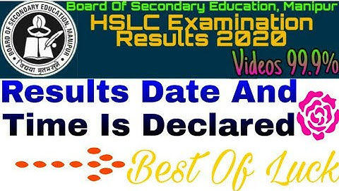 2020 BOSEM HSLC Exam Results Is Declared | When The BOSEM HSLC Exam Results Is Announce Videos 99.9%