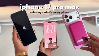 PINK iphone 17 pro max unboxing & accessories📱💗 camera settings + what's on my phone screenshot 2