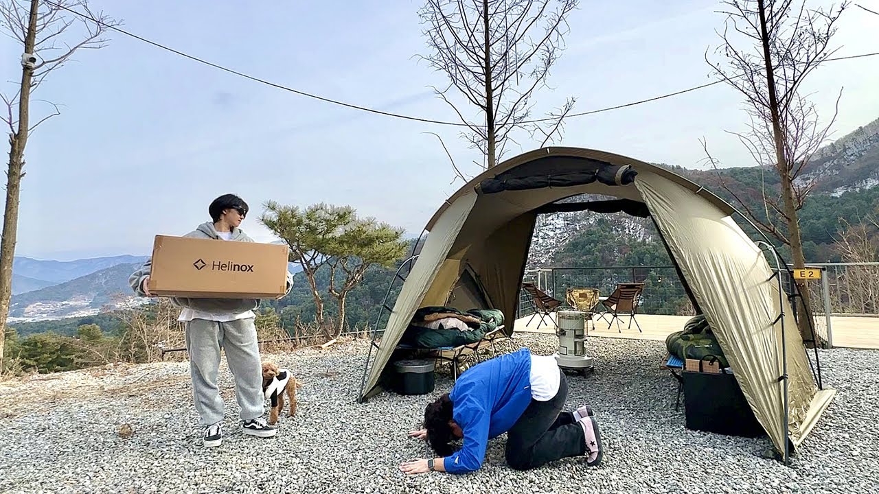 드디어 그레이 터널 텐트가 생겼습니다