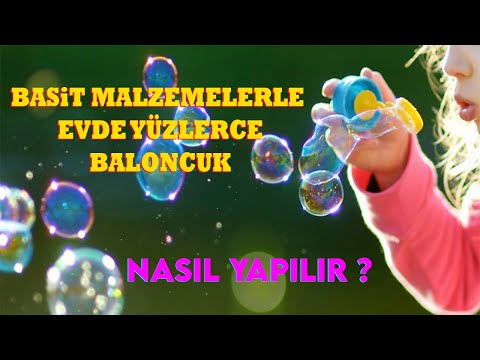 BASİT MALZEMELERLE BALONCUK YAPTIK BALONCUK SUYU #NASIL YAPILIR ?