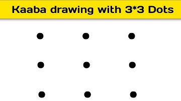 How To Draw An Kaaba With 3×3 Dots Easy || how to draw the kaaba || easy  drawings
