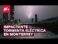 Así fue la tormenta eléctrica que inundó Nuevo León - N+