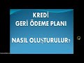 Excel - KREDİ GERİ ÖDEME PLANI OLUŞTURMA (CREATING A CREDIT REFUND PLAN)