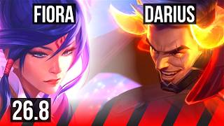 FIORA vs DARIUS (TOP) | Good KDA: 19/3/2 | EUW Master | 26.8