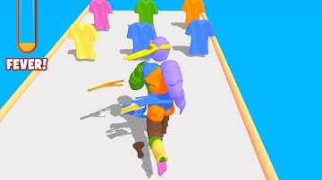 BEST MAX SCORE in Cloth Runner - Gameplay Android,ios (Levels 3-4)