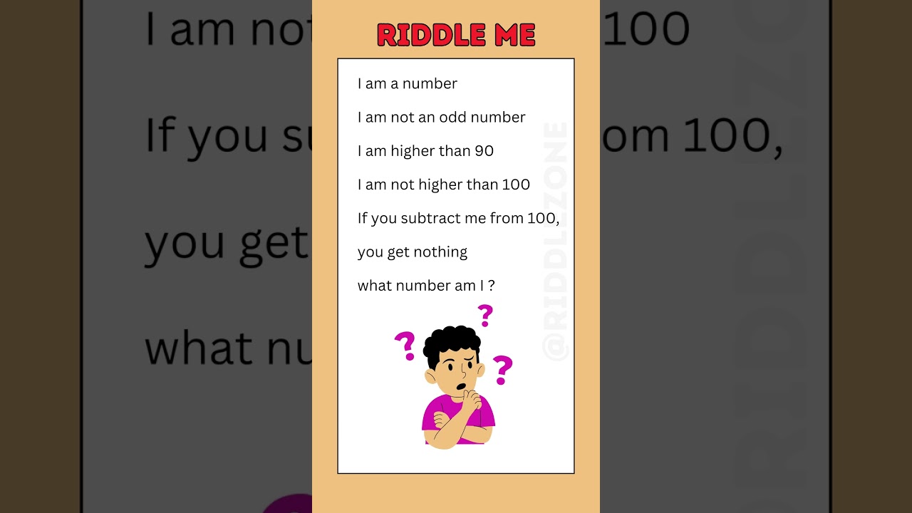 NUMBER RIDDLES WITH ANSWER #mathriddles #riddles