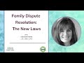Family Dispute Resolution: The New Laws - SASW