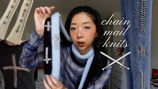 i tried adding chainmail to my knits...