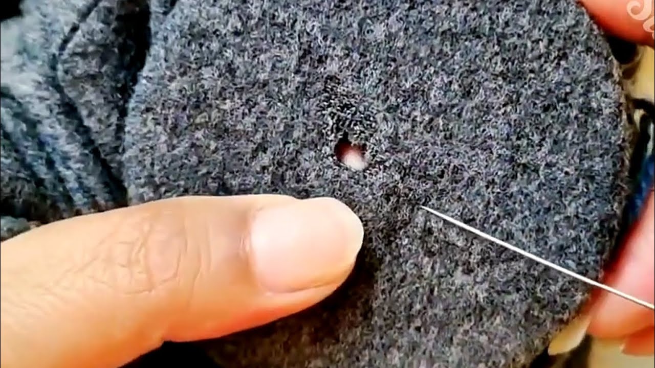 Teach How to Invisibly Repair a Hole in a Coat at Home with Just a ...