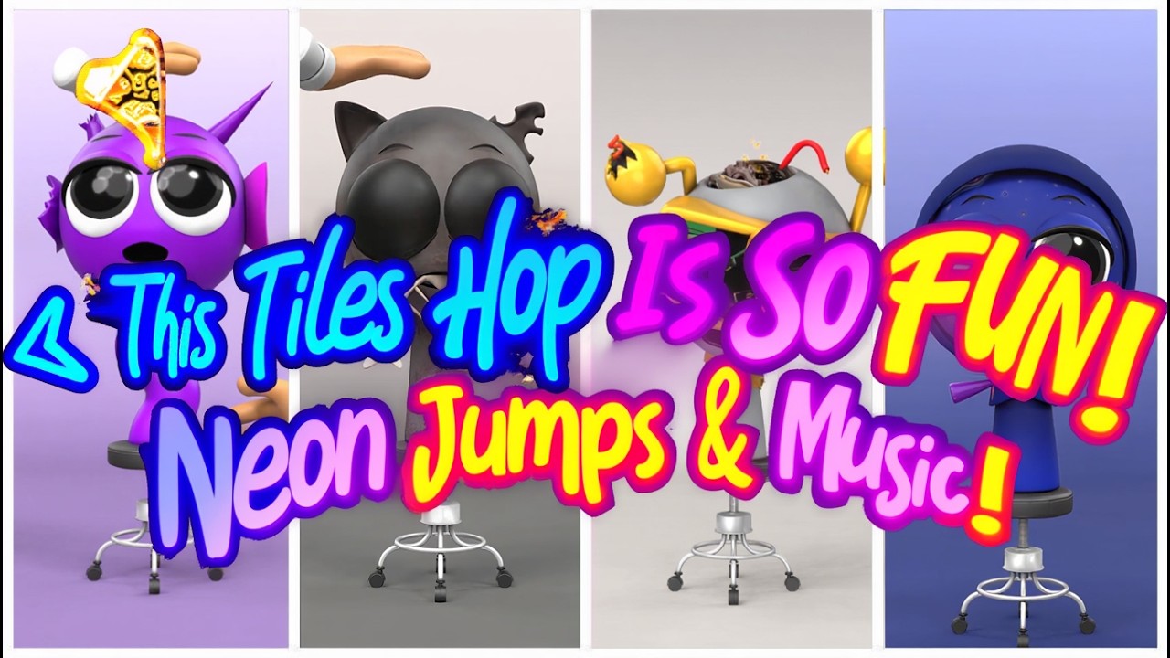 🤯 This Tiles Hop Is SO FUN! Neon Jumps & Music! SPRUNKI