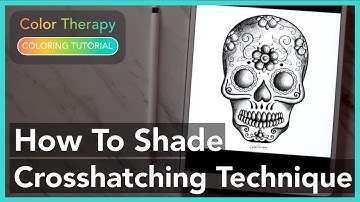 Coloring Tutorial: How to Shade with the Crosshatching Technique using The Color Therapy App