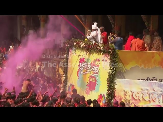 Millions of people in India celebrate colorful Holi festival