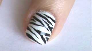Zebra Nail Art Design