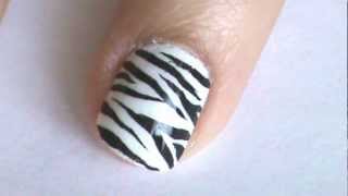 zebra nail nails designs animal cool