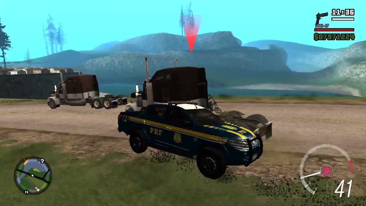 perseguição com a PRF Mod GTA SA Andreas #gtasanandreas #gtasamp #gtasa