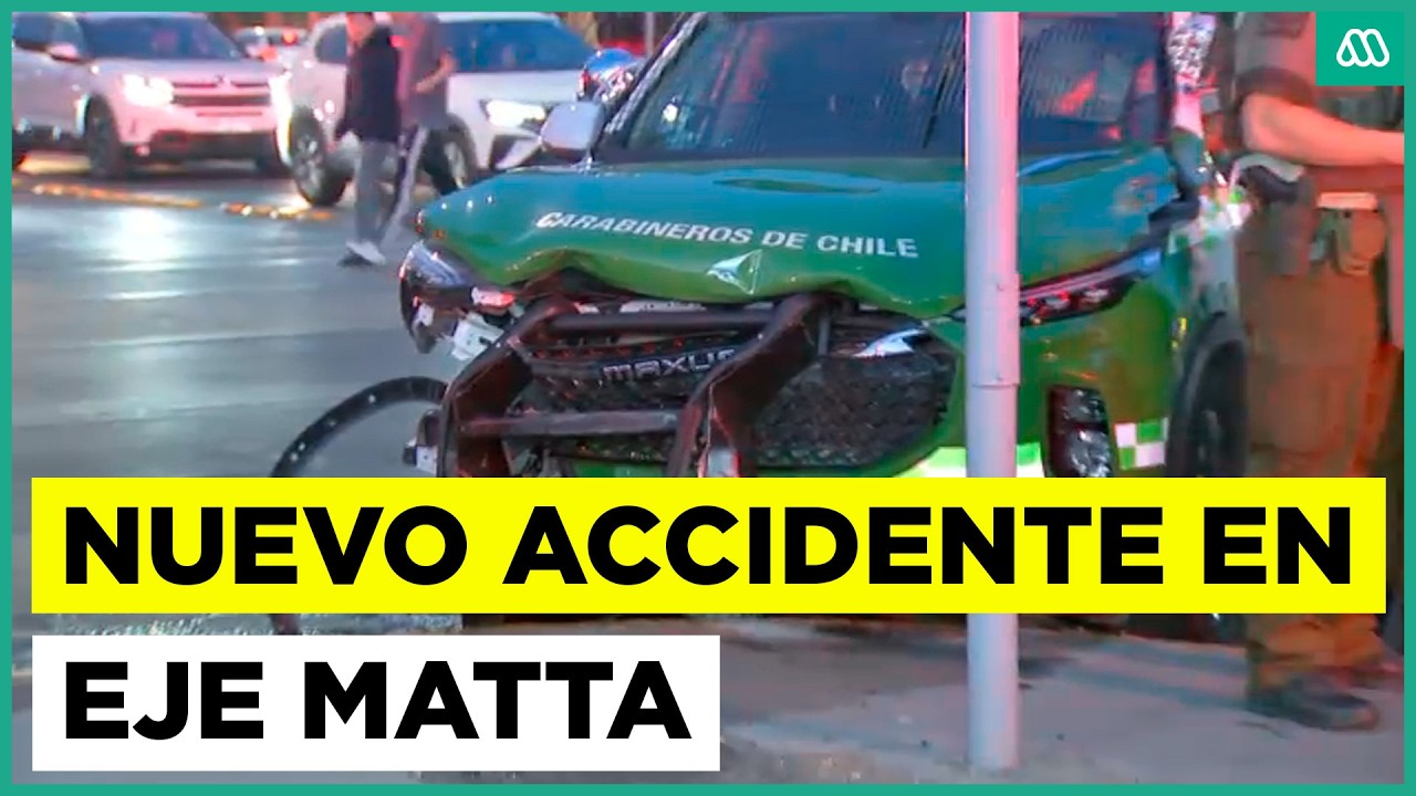 Nuevo accidente en el eje Matta: registran choque de patrulla de Carabineros