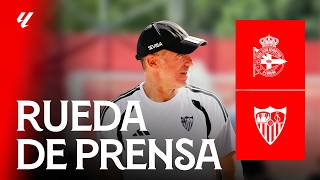 Luis García Plaza's press conference ahead of #DéporSevilla 📡 LIVE