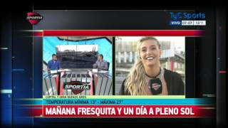 María Sol Pérez y un informe del clima accidentado en Sportia