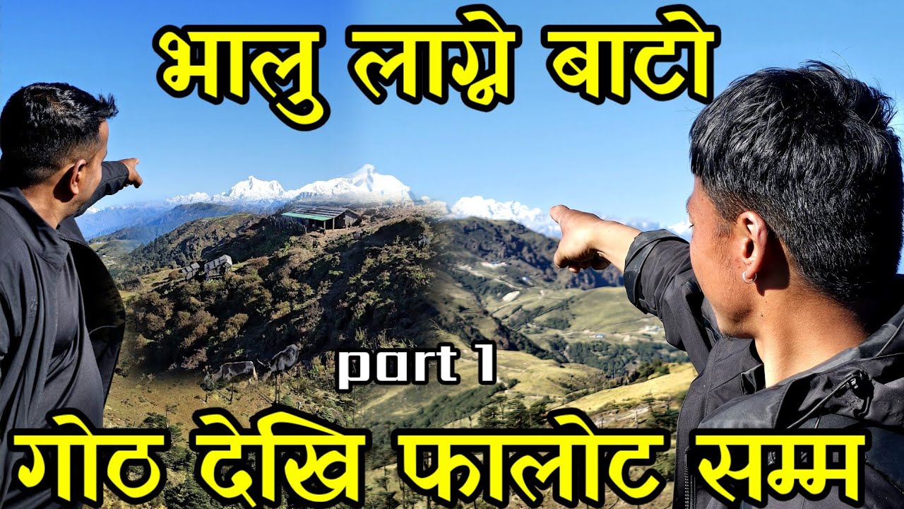 पहाडको टुप्पो देखि हिमाल हेर्दै चौरी गोठदेखी फालोट सम्मको बाटो, यात्रा भाग एक mountain view 