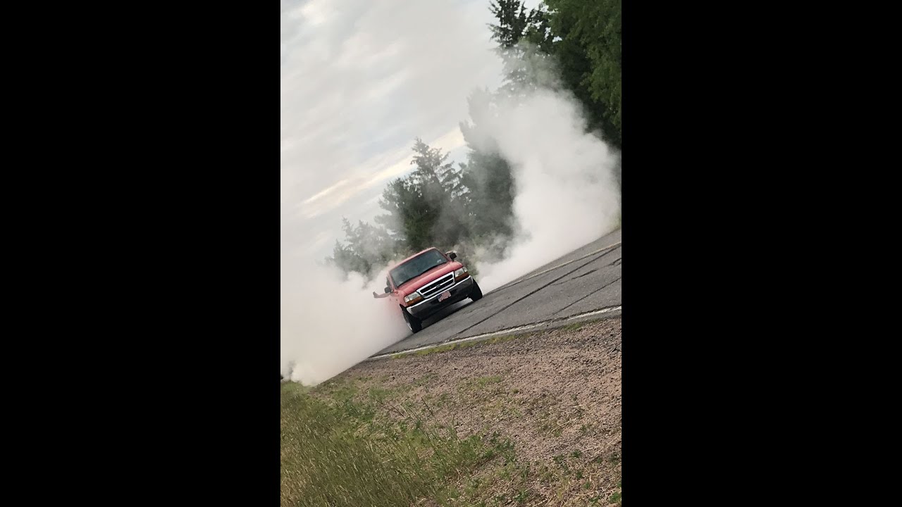 The First Burnouts In The V8 Ranger! - YouTube
