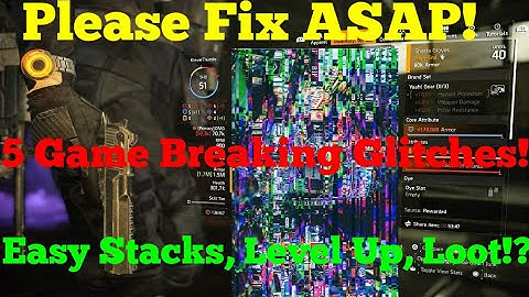 The Division 2 // 5 MAJOR BUG/EXPLOITS/GLITCHES THAT ARE GAME BREAKING! PLEASE FIX!! TU8 PVP/PVE!!