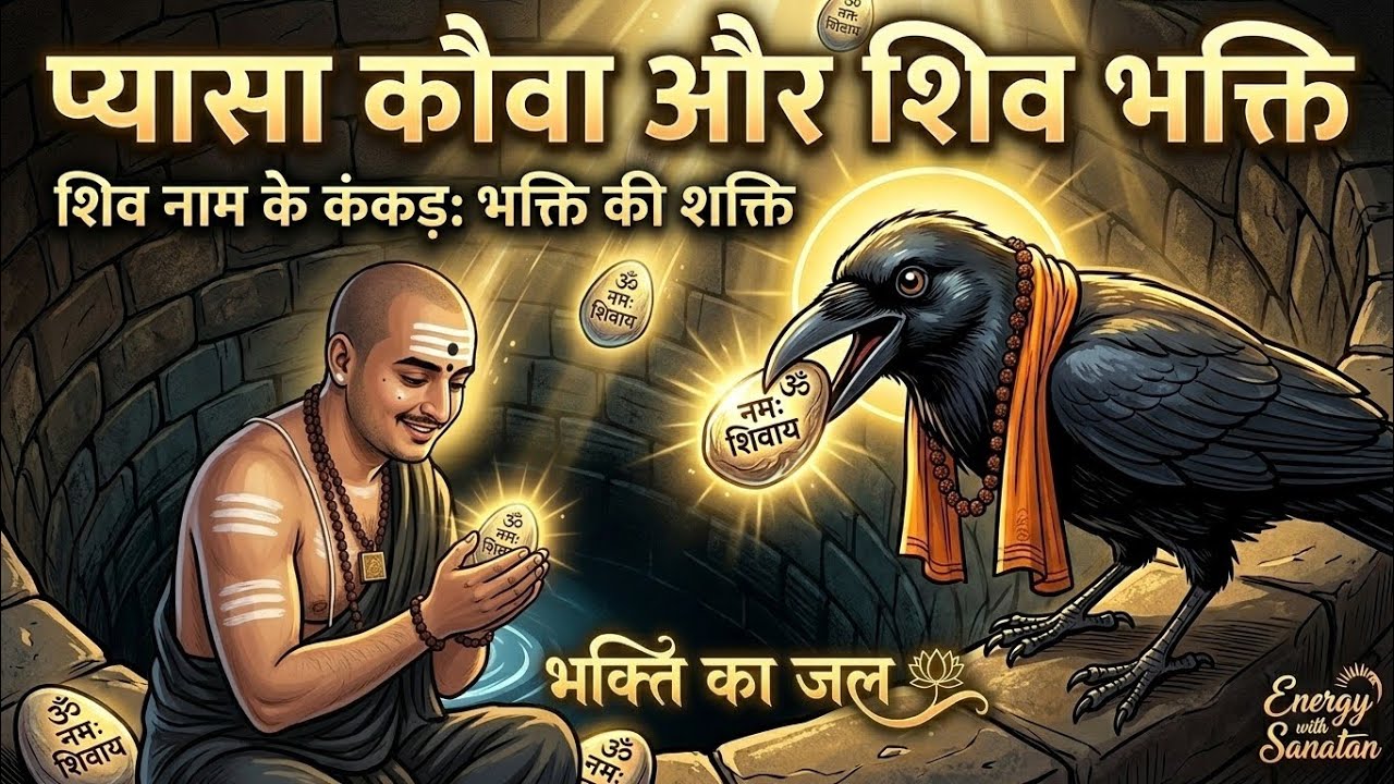 प्यासा कौवा और भक्ति की गहराई: एक अनोखी आध्यात्मिक सीख👌💯🚩 #mahadev #energywithsanatan #Spiritual
