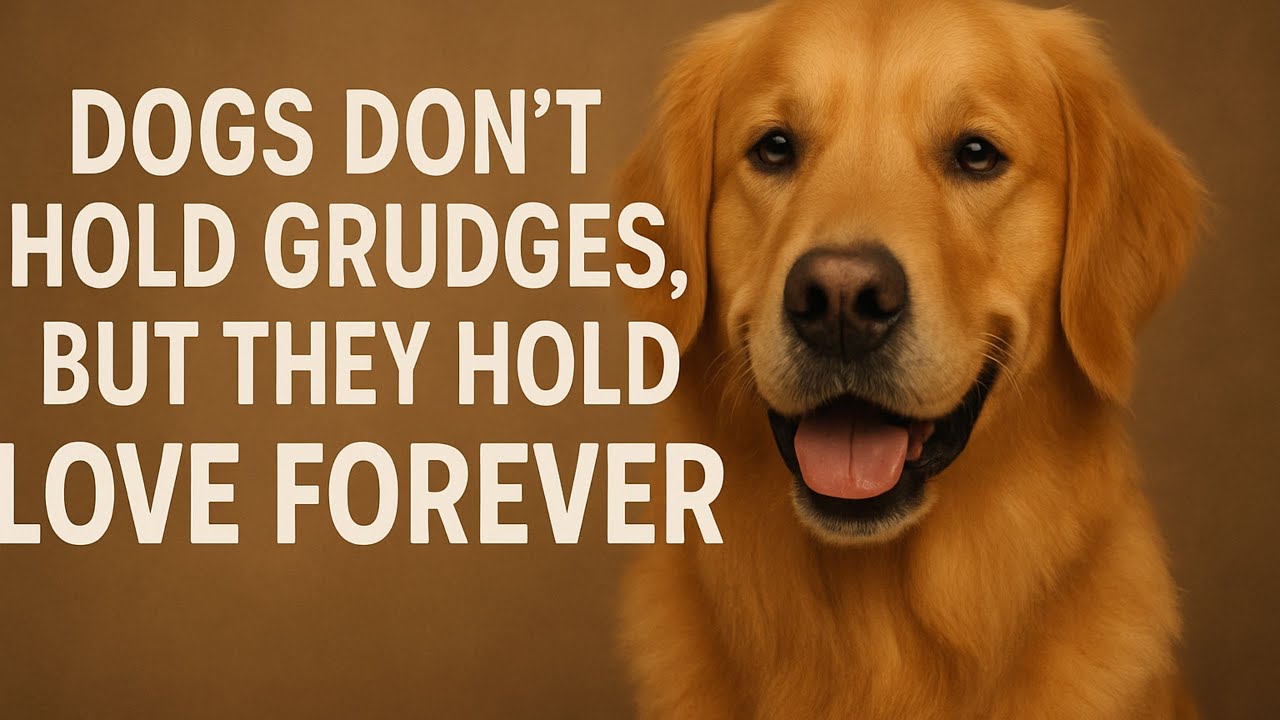 Dogs don't hold grudges, but they hold love forever