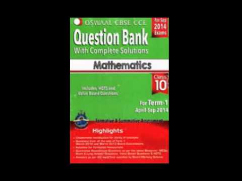 Oswaal CBSE CCE Question Bank With Complete Solutions For Class 10 Term I (April to Sep. 2016 ) Mathematics