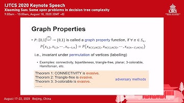 【IJTCS 2020】孙晓明Some Open Problems in Decision Tree Complexity - 北京大学 Peking University