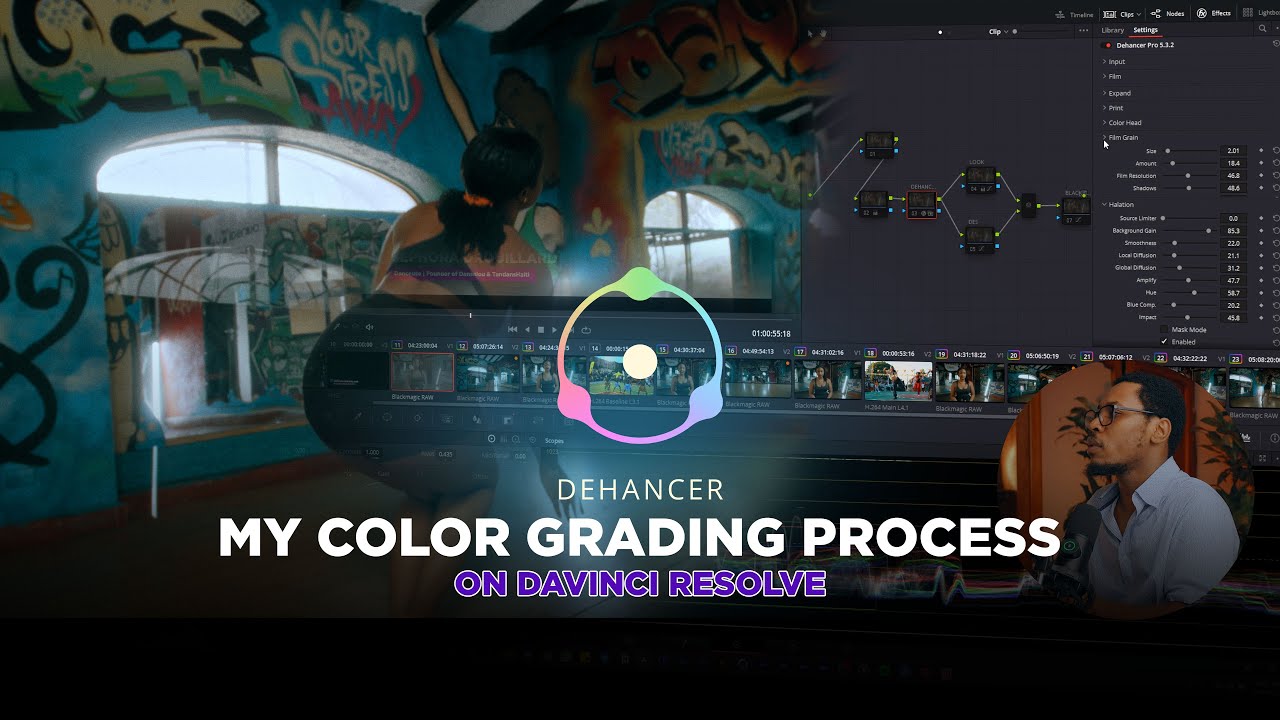 MY COLOR GRADING PROCESS WITH @DEHANCER PLUGING | DAVINCI RESOLVE - YouTube