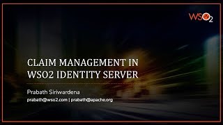 Claim Management in WSO2 Identity Server