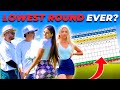 I got paired up with claire hogle  karol priscilla at an influencer golf tournament