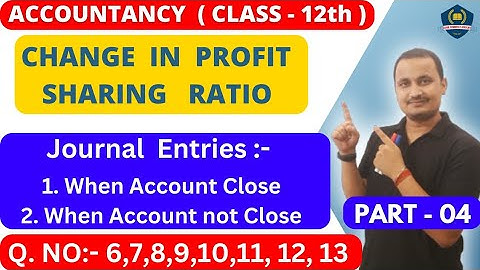 Journal entries for profit & loss and reserve/accounts class 12/single adjustment entry