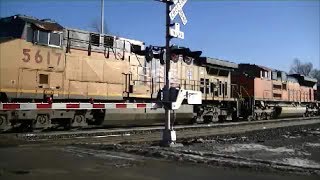 Union Pacific Engine Leads BNSF Coal Train