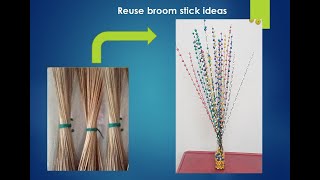 Reuse broomstick craft Ideas / Waste material Craft ideas / Thermocol balls Craft