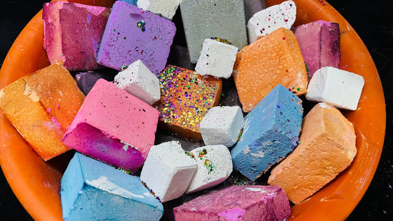 Variety Soft Texture Bowl Crush | Oddly  Satisfying ASMR Chalk 