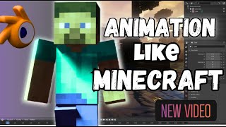 HOW TO MAKE ANIMATION LIKE MINECRAFT ! #3danimation #minecraft