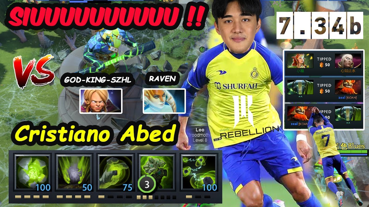 Abed is Baller Earth Spirit 7.34 MIDLANE vs Raven God-King-SzhL Server SEA Dota 2