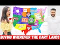 Throwing a DART on a MAP & BUYING whatever it LANDS on Challenge! @CRED Bounty