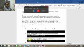 VIEW, INDEX AND SEQUENCE IN SQL