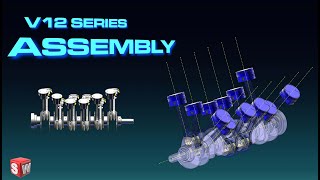 V12 Crankshaft Series | SolidWorks Tutorial - Assembly