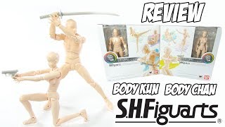 SH Figuarts Body Kun & Body Chan [Review] bonecos de referência p/ desenho e customs modelo manequim