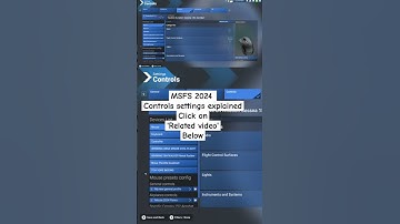 Microsoft flight simulator 2024 control settings menu how to setup #shorts #flightsimulator
