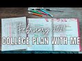 college plan with me february 2021 | color coding, syllabus, organization