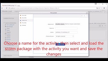 Video 02 Loading Scorm Package in Moodle