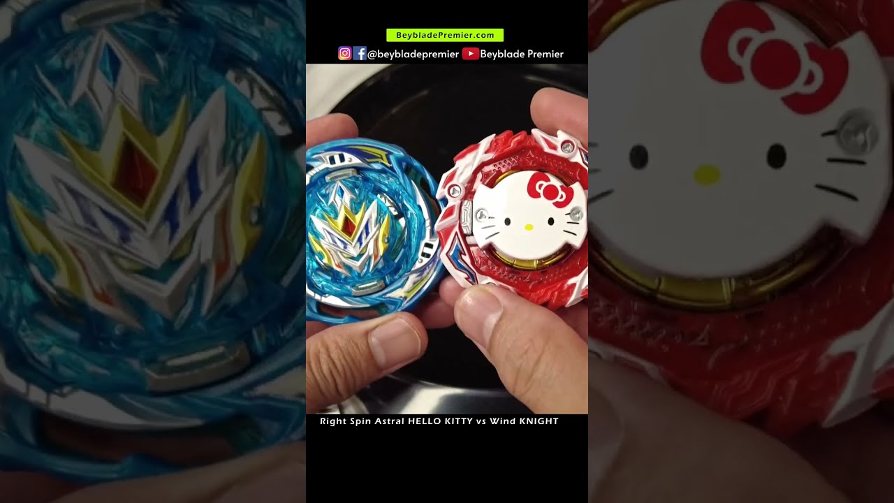Wind Knight Vs Astral Hello Kity In Right Spin Beyblade Burst Shorts