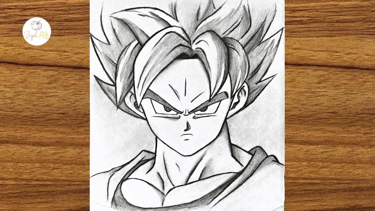 Goku Kamehameha drawing - goku black drawing - goku art fan 
